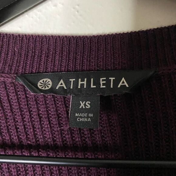Athleta Rest Day Purple Asymmetrical Hem Sweater Size XS - Picture 7 of 12